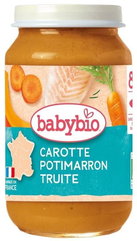 Бебешко био зеленчуково пюре Babybio с пъстърва 200 г
