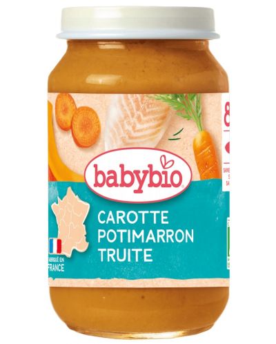Бебешко пюре Carotte, Potimarron, Truite 200 г.