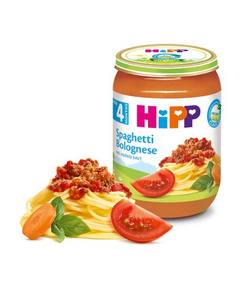 Бебешко пюре HiPP Spaghetti Bolognese 190 г.