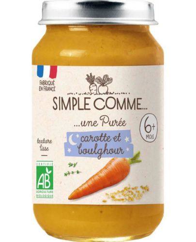 Бебешко пюре Simple Comme Лека нощ с моркови и булгур 6+
