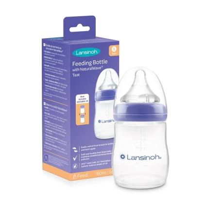 Шише за хранене Lansinoh Feeding Bottle with NaturalWave Teat 160 мл.