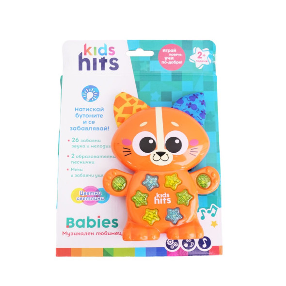 Музикална играчка музикален любимец babies коте kh09/004-bg