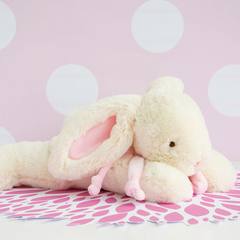 Плюшена играчка Doudou Bonbon Заек, розов, 20 см
