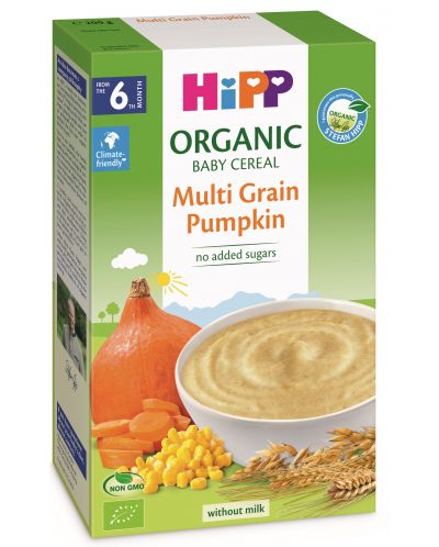 Бебешка каша HiPP Organic Multi Grain Squash with Carrot 200 г.