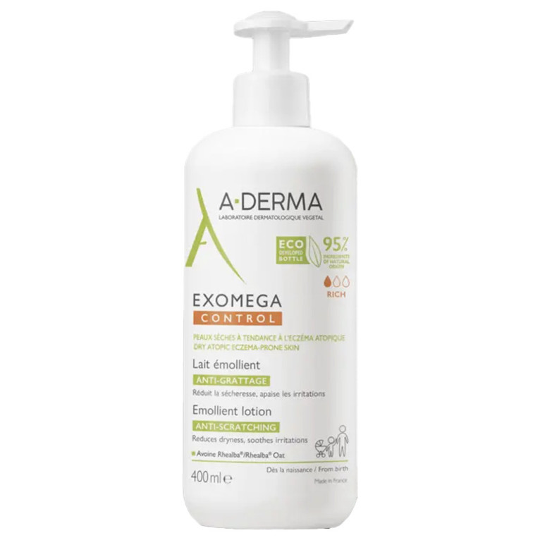 Емолиентно мляко A-DERMA EXOMEGA CONTROL 400 мл.