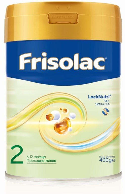 Преходно мляко Frisolac 2 LockNutri 6-12 месеца 400гр