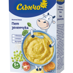 Млечна каша с пет зеленчука 6+м, 200г.