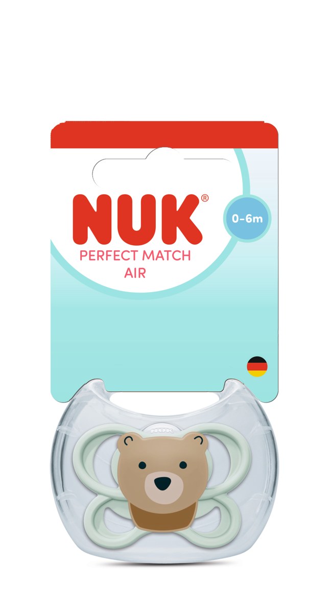 Залъгалка NUK Perfect Match Air силикон 0-6м. 1 бр. с кутийка