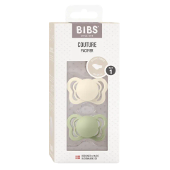 Залъгалка BIBS Couture размер 2, 2 броя, Ivory/Sage