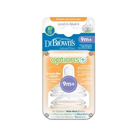 Биберони Anti-colic Nipple Level 4 Wide-Neck 2-Pack 9m+