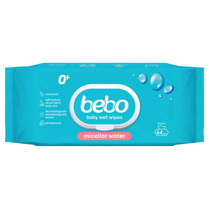 Мокри кърпички Baby Wet Wipes Micellar Water 64 бр.