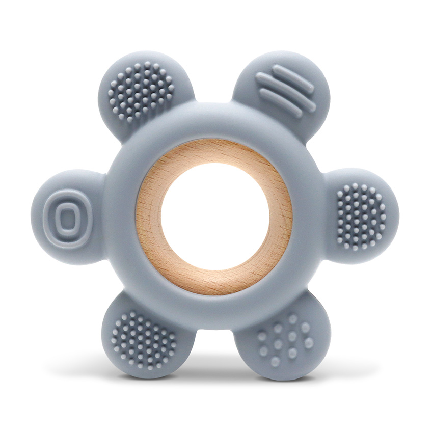 Силиконова гризалка с бук цвете Silicone and Beech Teether Flower