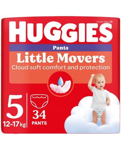 Бебешки пелени гащи Huggies Little Movers Pants размер 5 12-17кг 34 бр