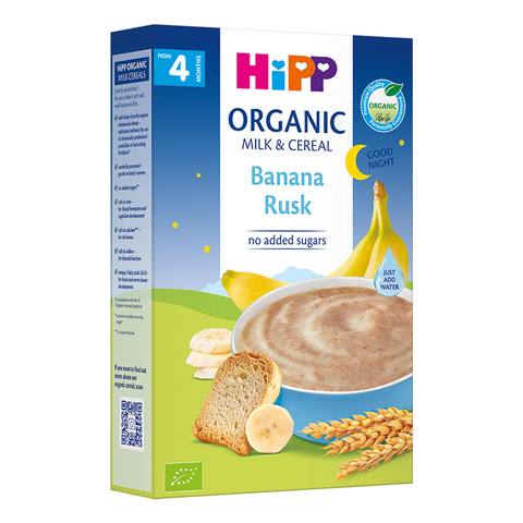 Бебешка млечна каша HiPP "Лека нощ" с банан и сухар 250 g