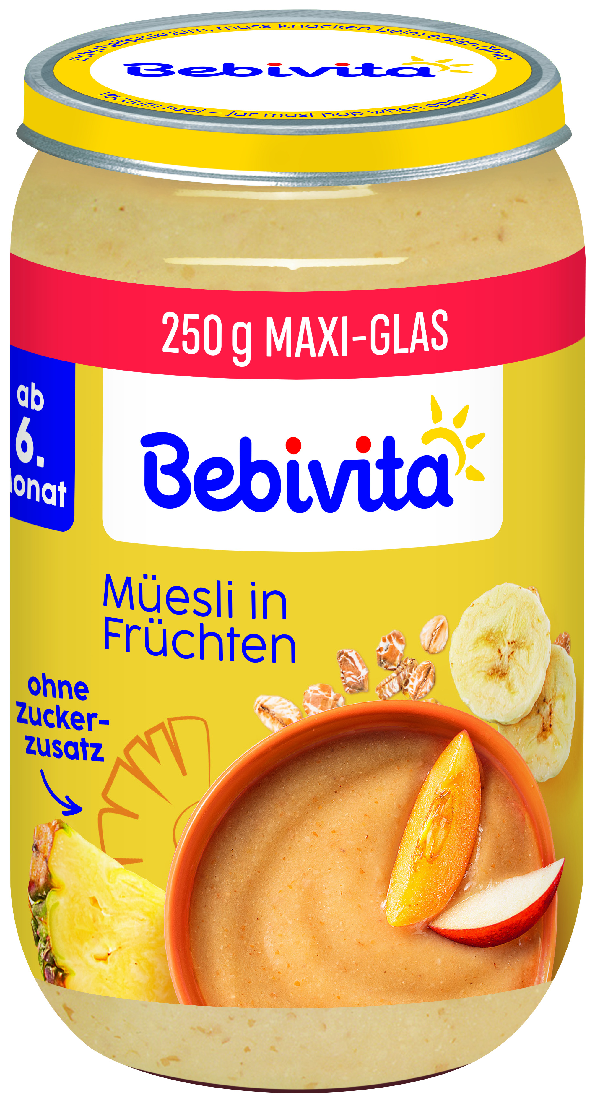 Бебешко пюре Bebivita Muesli in Fruchten 250 г.
