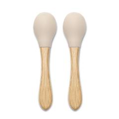 Силиконови лъжички с бамбук 2бр Silicone Spoons With Bamboo