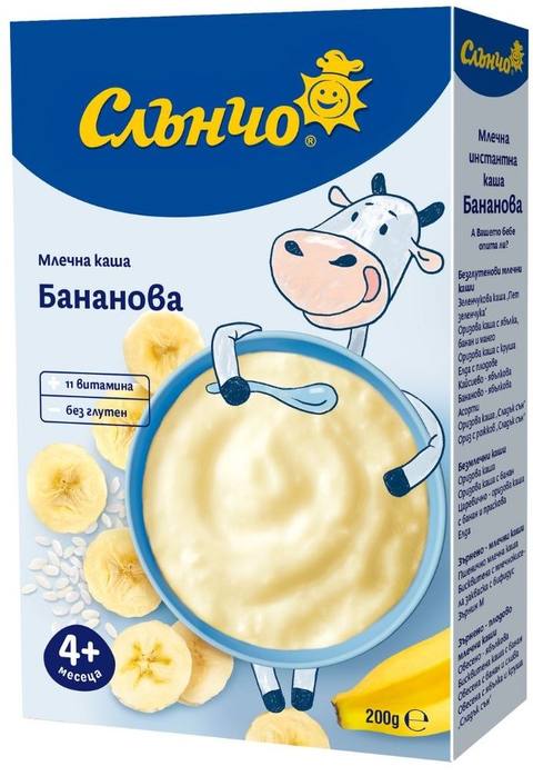 Млечна каша Слънчо бананова 200 г