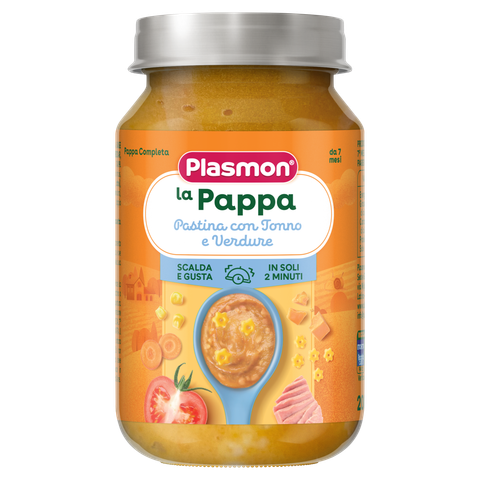 Бебешко пюре Plasmon La Pappa паста, риба тон и зеленчуци 200 г