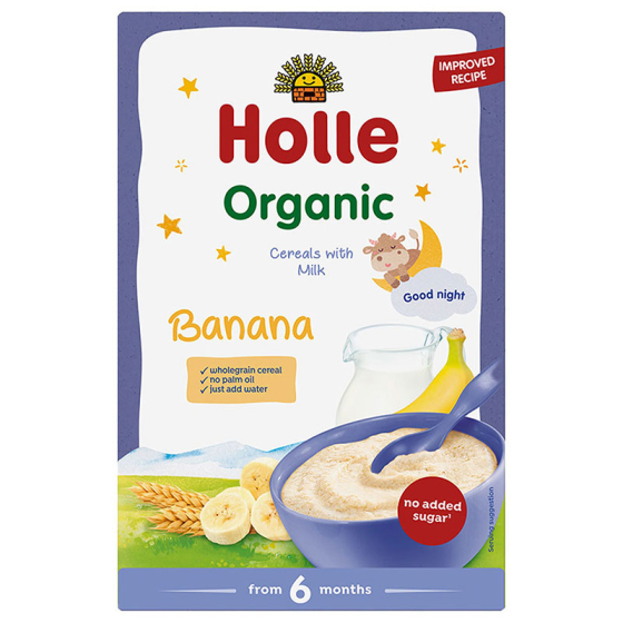 Бебешка каша Holle Organic Banana Cereals with Milk 250 г.