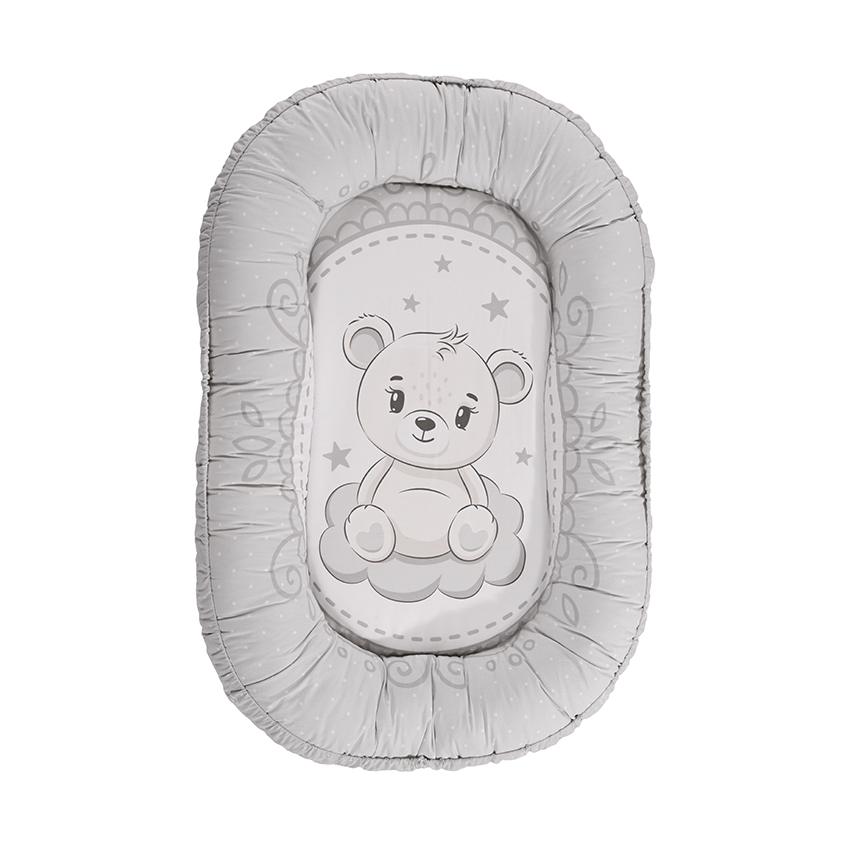 Бебешко гнездо LITTLE BEAR GREY / мечо сиво 92x58 см
