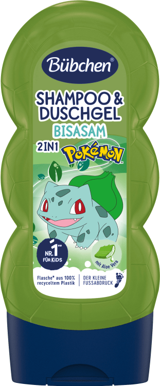 Детски шампоан и душ гел 2в1 Bübchen Pokémon Bulbasaur 230 мл.