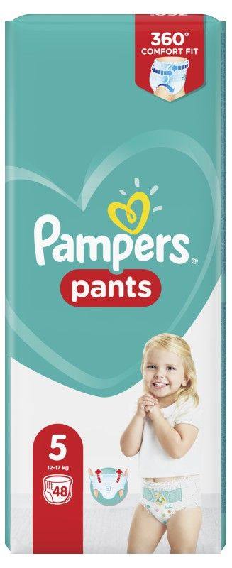 Бебешки пелени гащи Pampers 5, 48 броя