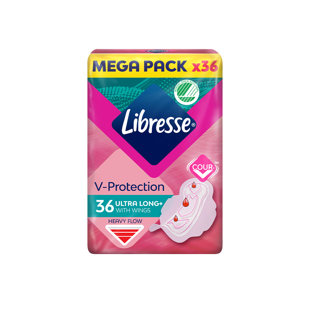 Дамски превръзки Libresse V-Protection Ultra Long+ 36 бр.