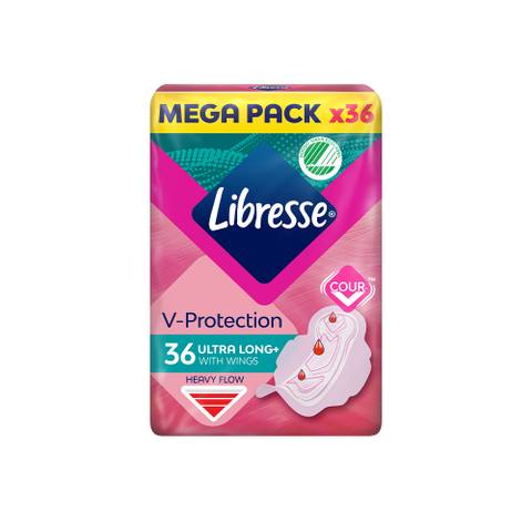Дамски превръзки Libresse V-Protection Ultra Long+ 36 бр.
