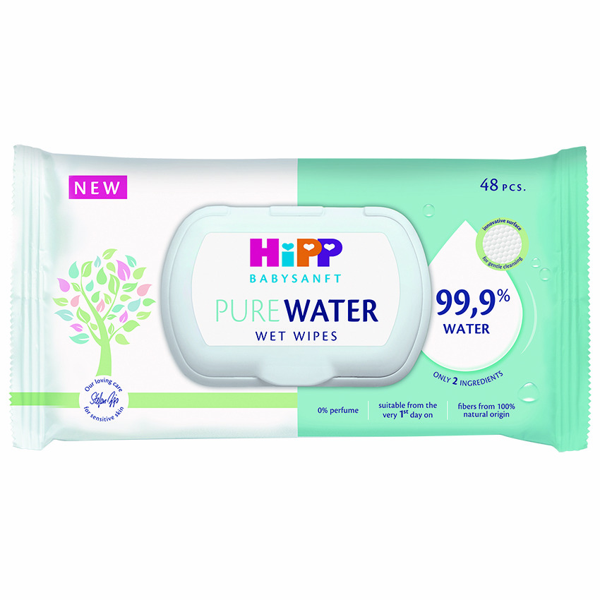 Мокри кърпички Hipp Babysanft Pure Water 48 бр