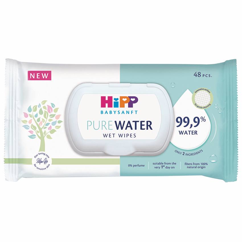 Мокри кърпички Hipp Babysanft Pure Water 48 бр