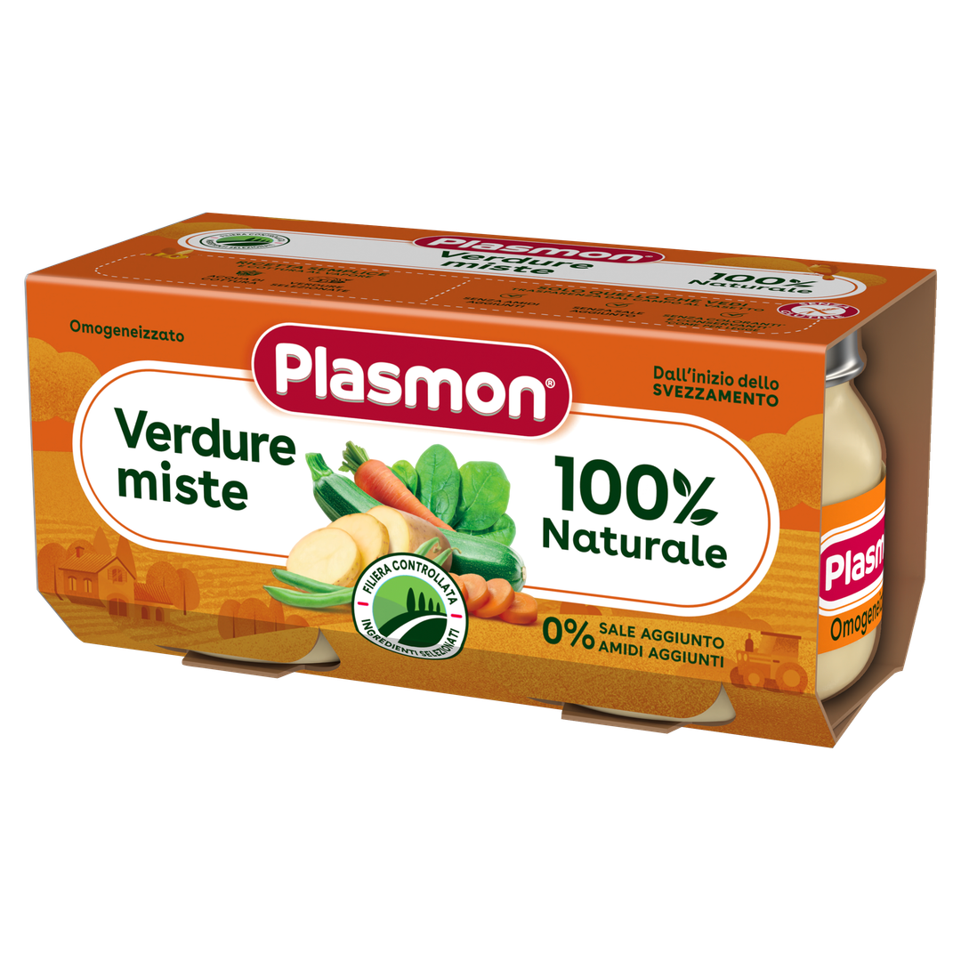 Бебешко пюре Plasmon зеленчуци микс 2x80г