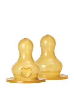 Биберон за шише Bottle Nipple Round Latex 2 pack Fast Flow