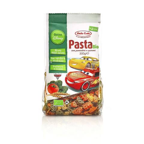 Био паста Disney Cars Pasta BIO con pomodoro e spinaci 300 г.