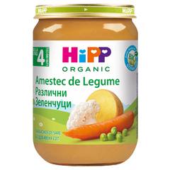 Бебешко пюре HiPP Organic различни зеленчуци 190 г.