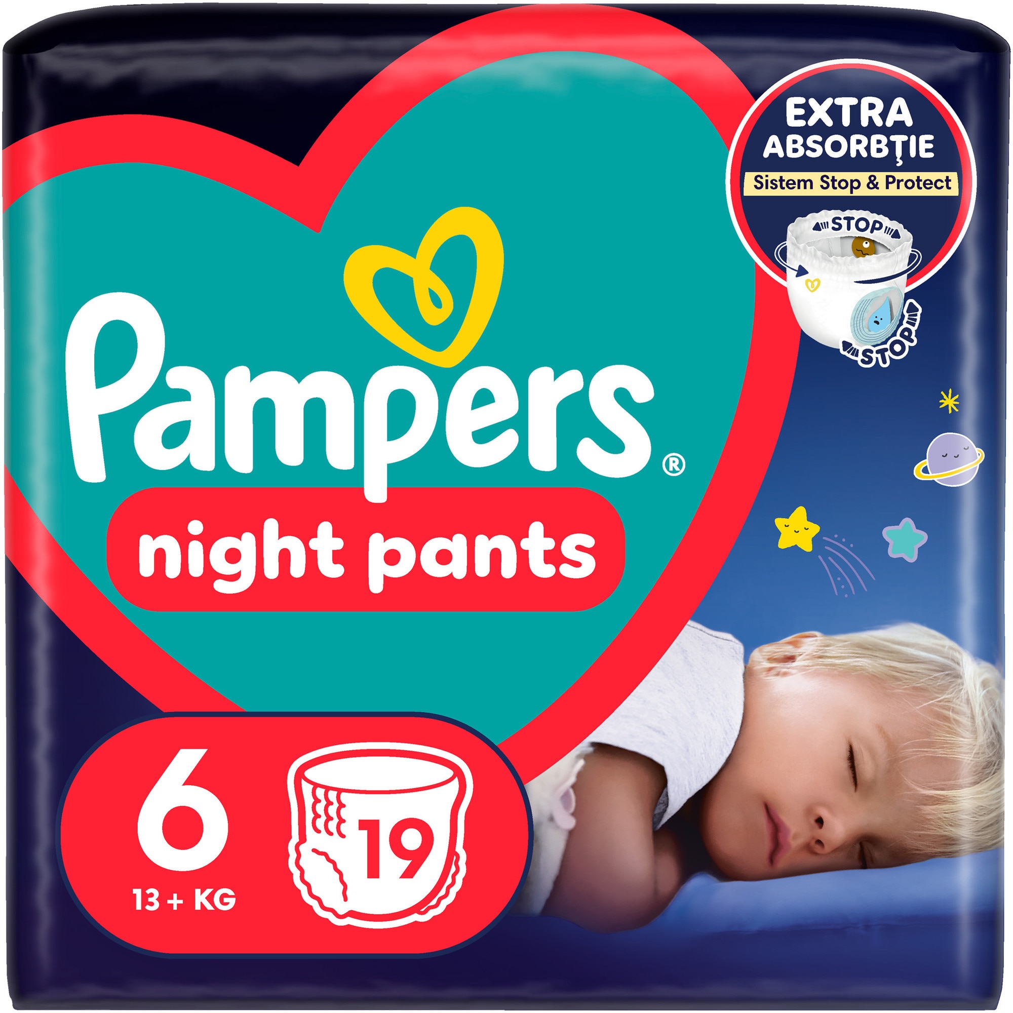 Пелени гащички Pampers Night Pants No 6 19 броя