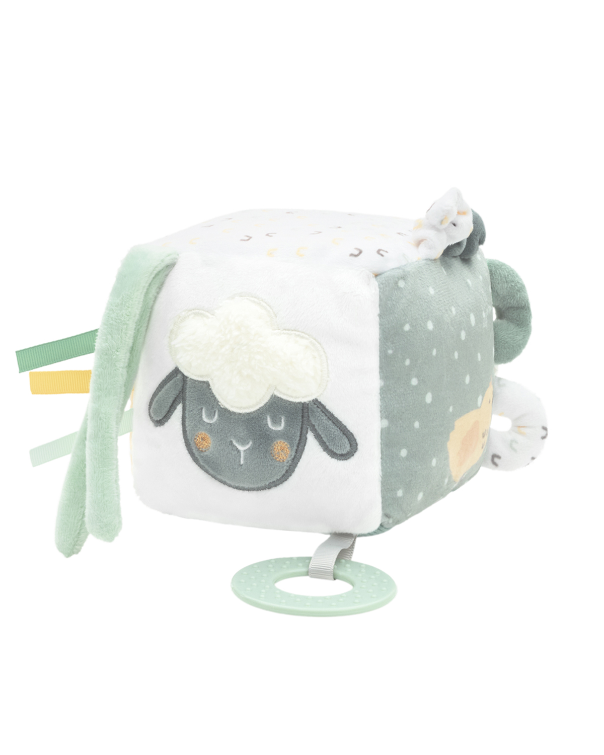 Бебешка мека играчка кубче Sleepy Sheep