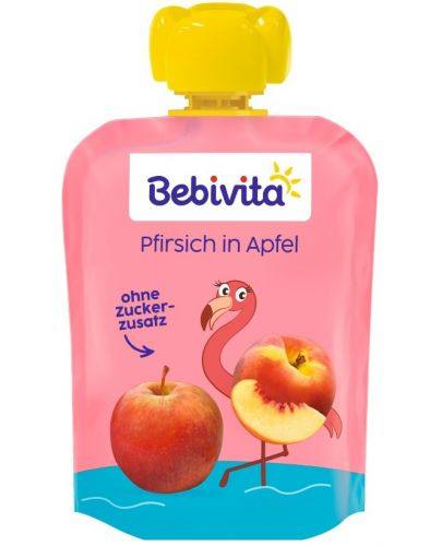 Бебешко пюре Bebivita праскова и ябълка 90 г