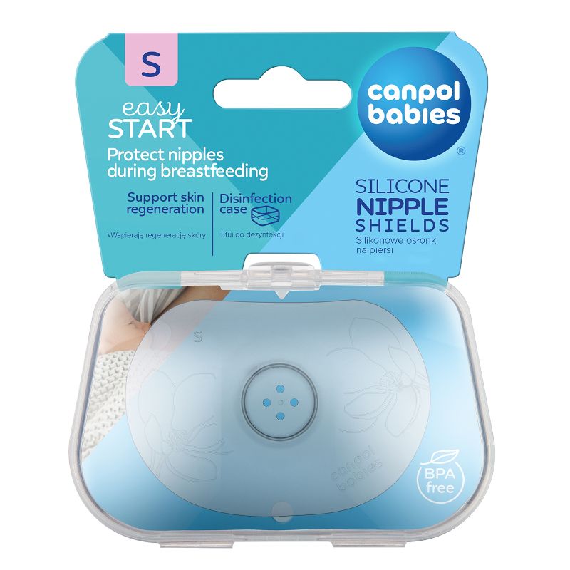 Протектори за зърна canpol babies easystart silicone nipple shields размер s 2 бр.