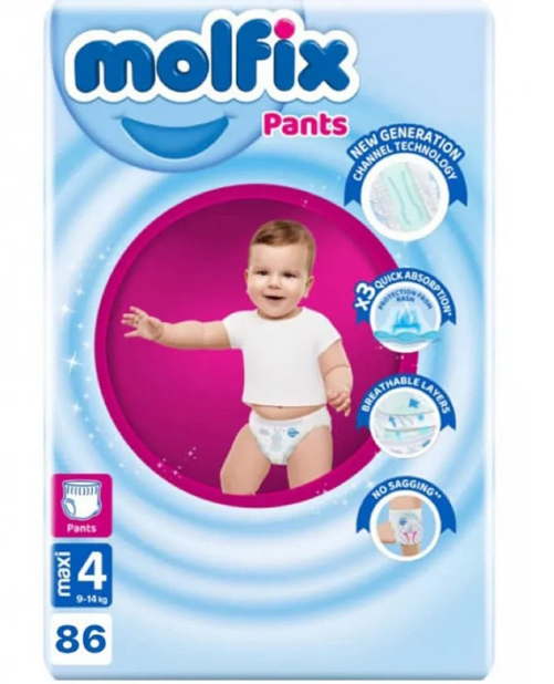 Бебешки гащи Molfix Maxi 4 86 бр.