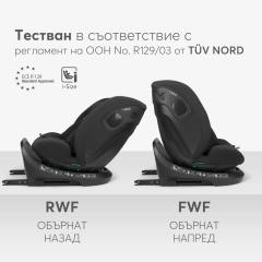 KikkaBoo i-Hike 2025 столче за кола i-Size 40-150 см, черно