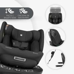 KikkaBoo i-Hike 2025 столче за кола i-Size 40-150 см, черно