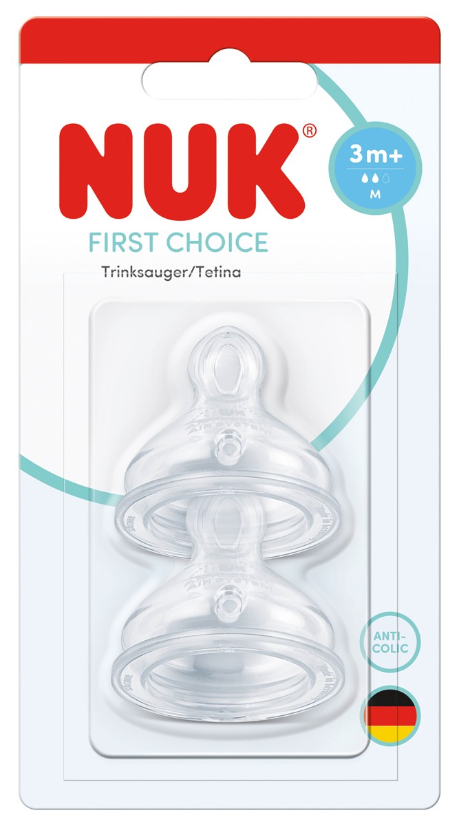 Биберони NUK FIRST CHOICE 6m+ XL 2 бр.