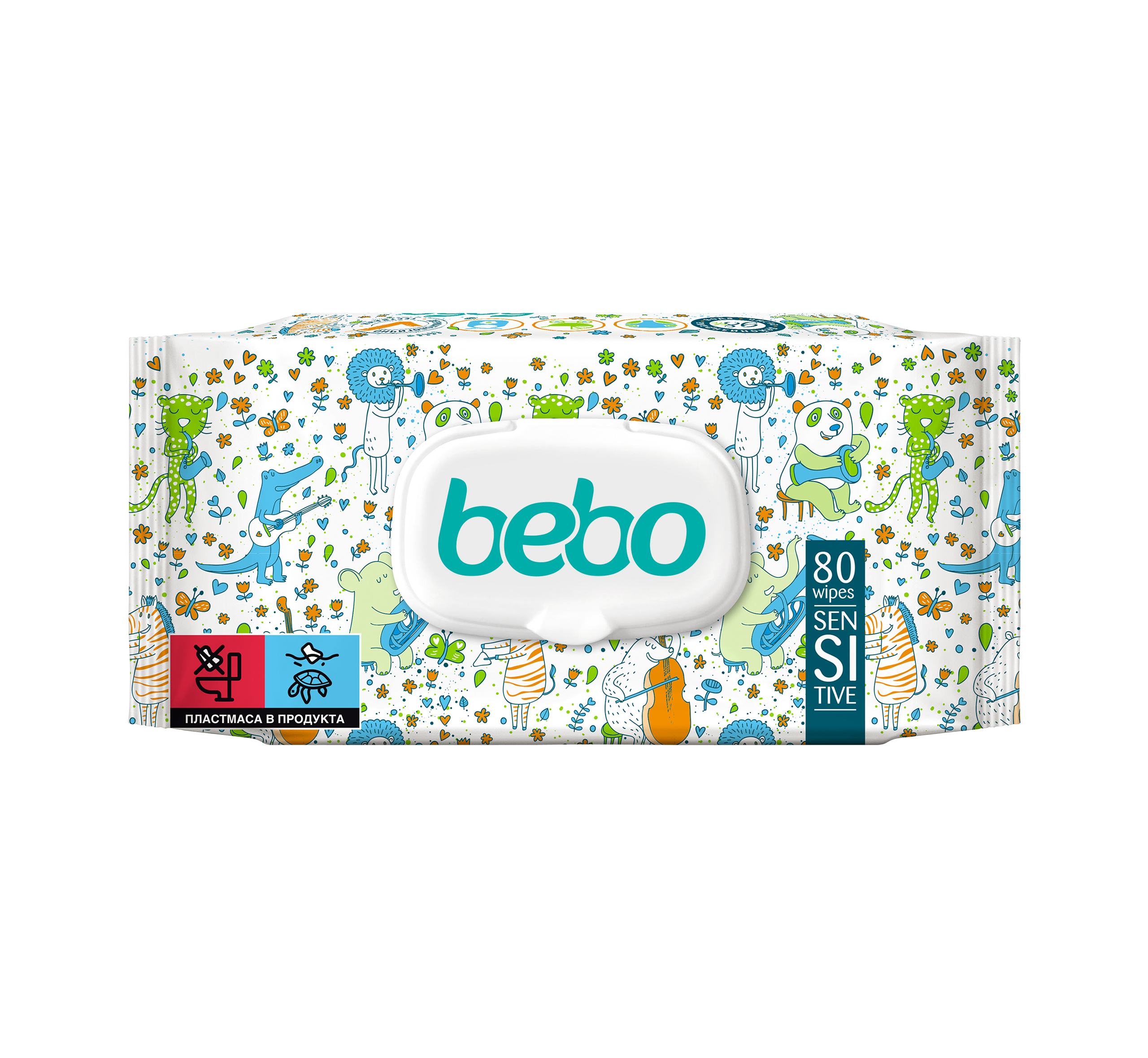 Мокри кърпички bebo Sensitive 80 бр.