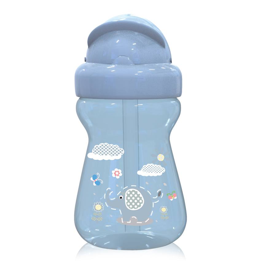 Мини спортна бутилка Lorelli Baby Care Animals, 200 ml, синя