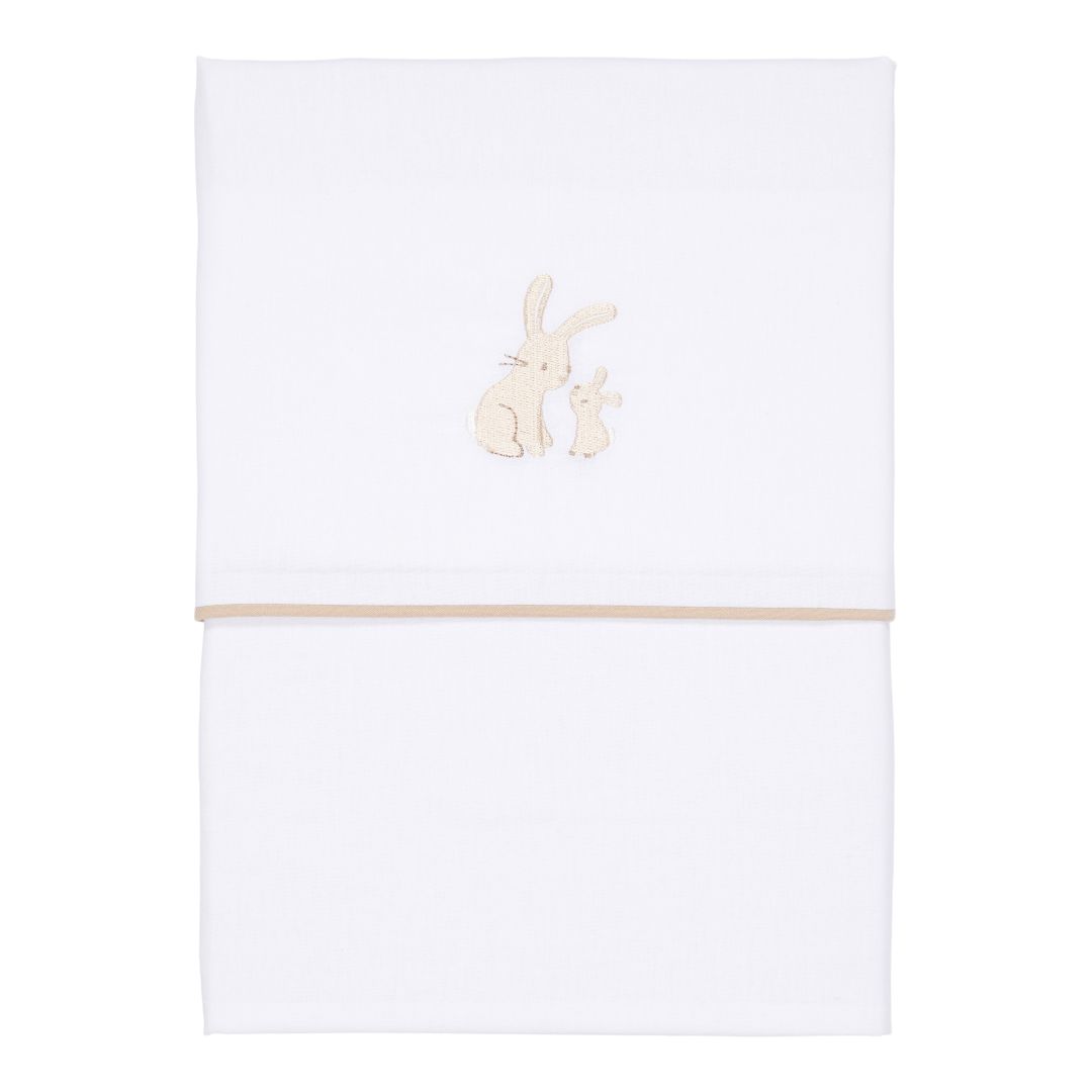 Чаршаф за кошче Bassinet sheet embroided Baby Bunny 70 x 100 см
