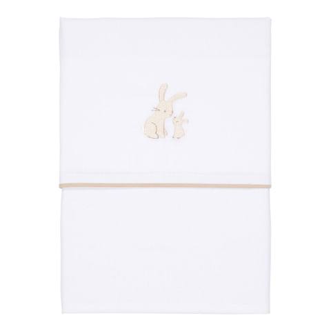 Чаршаф за кошче Bassinet sheet embroided Baby Bunny 70 x 100 см