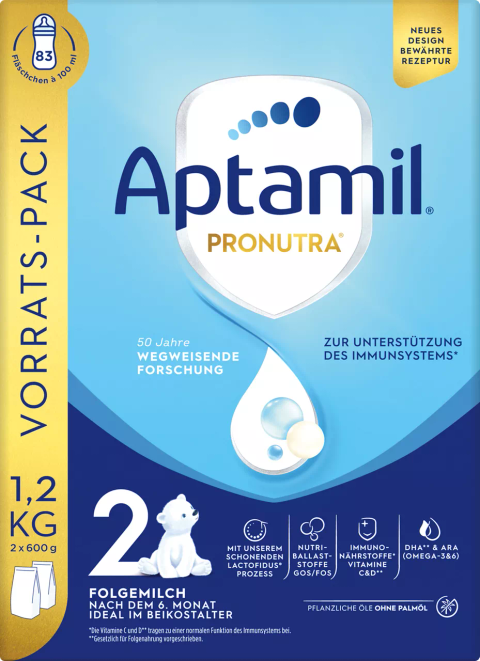 Адаптирано мляко Aptamil 2 Pronutra 1.2 кг
