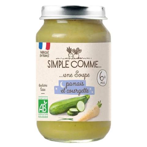 Био супа Simple Comme с пащърнак и тиквички 6м+ 190 г