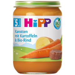 Бебешко пюре HiPP Karotten mit Kartoffeln & Bio Rind 250 г.