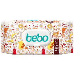 Мокри кърпички bebo Chamomile 72 бр